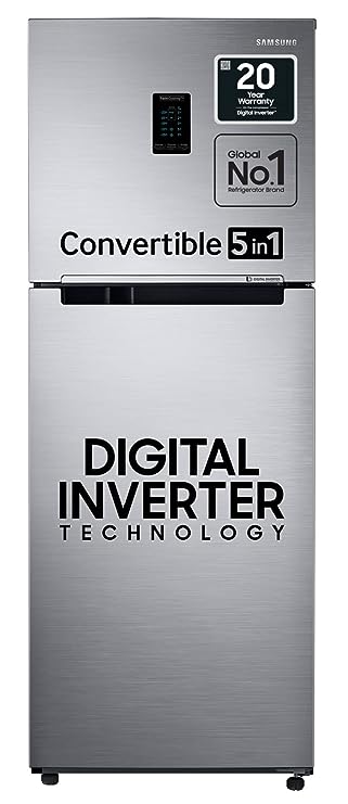Samsung 324 L 3 Star Inverter Frost Free Double Door Refrigerator (RT34T4513S8/HL, Convertible 5In 1, Elegant Inox,2022 Model) (OPEN BOX) Samsung 324 L 3 Star Inverter Frost Free Double Door Refrigerator (RT34T4513S8/HL, Convertible 5In 1, Elegant Inox,2022 Model) (OPEN BOX)